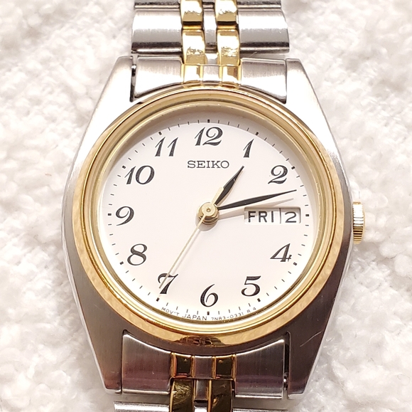 seiko day date two tone